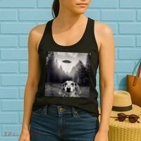 Funny Dachshund Dog Alien Ufo Gift Women's Tank Top thumb 2