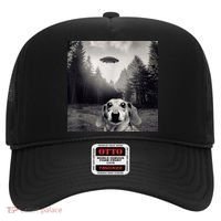 Funny Dachshund Dog Alien Ufo Gift Hat thumb 0