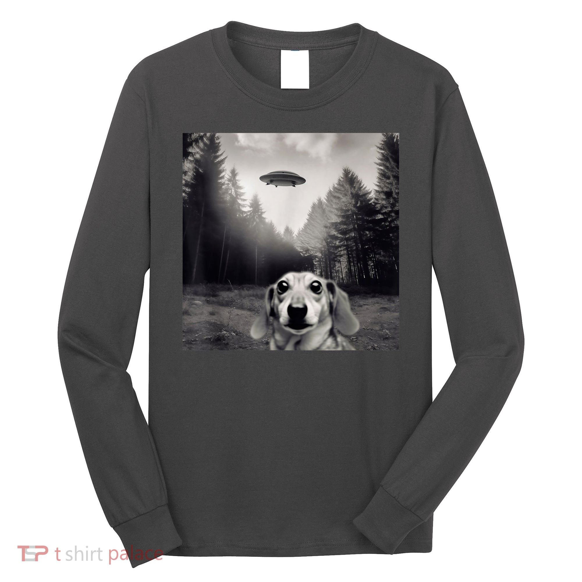 Funny Dachshund Dog Alien Ufo Gift Long Sleeve Shirt