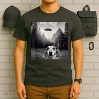 Funny Dachshund Dog Alien Ufo Gift T-Shirt thumb 6
