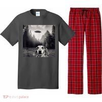 Funny Dachshund Dog Alien Ufo Gift Pajama Set thumb 0