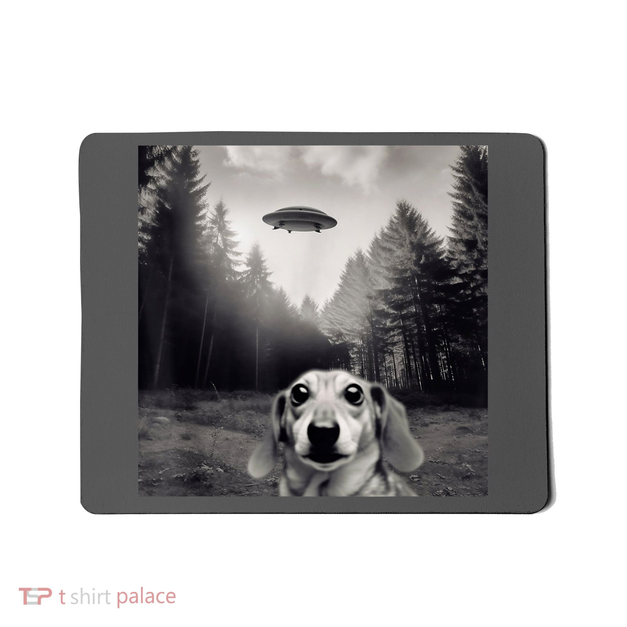 Funny Dachshund Dog Alien Ufo Gift Mousepad