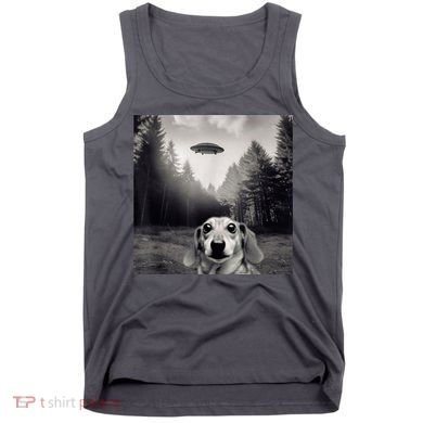 Funny Dachshund Dog Alien Ufo Gift Tank Top
