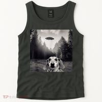 Funny Dachshund Dog Alien Ufo Gift Tank Top thumb 2