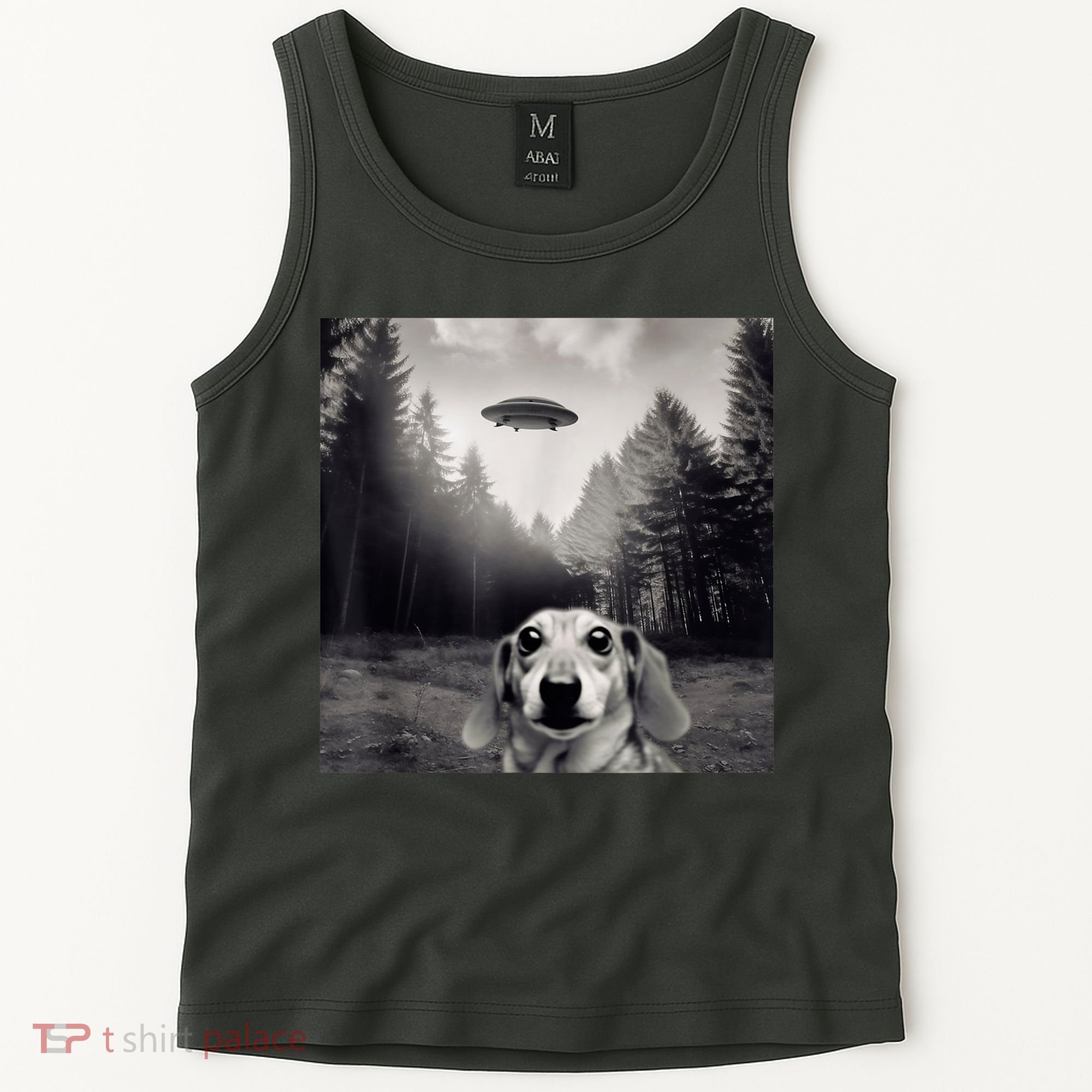 Funny Dachshund Dog Alien Ufo Gift Tank Top
