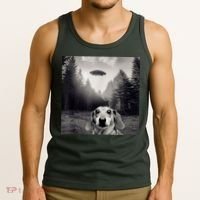 Funny Dachshund Dog Alien Ufo Gift Tank Top thumb 3