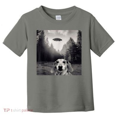 Funny Dachshund Dog Alien Ufo Gift Toddler T-Shirt