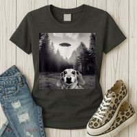 Funny Dachshund Dog Alien Ufo Gift Women's T-Shirt thumb 3