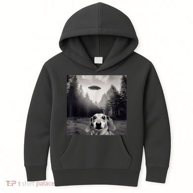 Funny Dachshund Dog Alien Ufo Gift Kids Hoodie