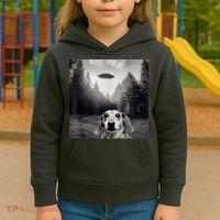Funny Dachshund Dog Alien Ufo Gift Kids Hoodie thumb 3