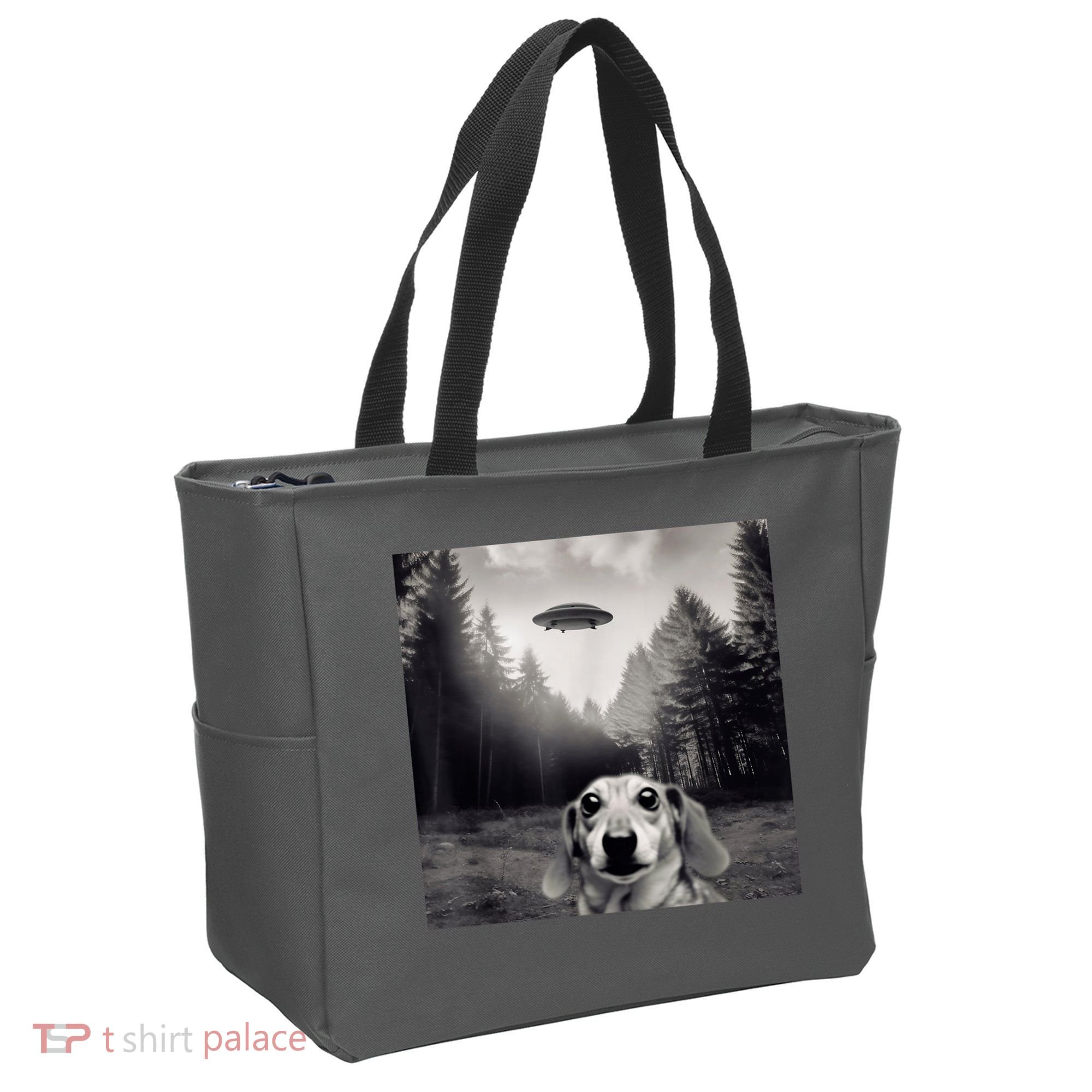 Funny Dachshund Dog Alien Ufo Gift Tote Bag