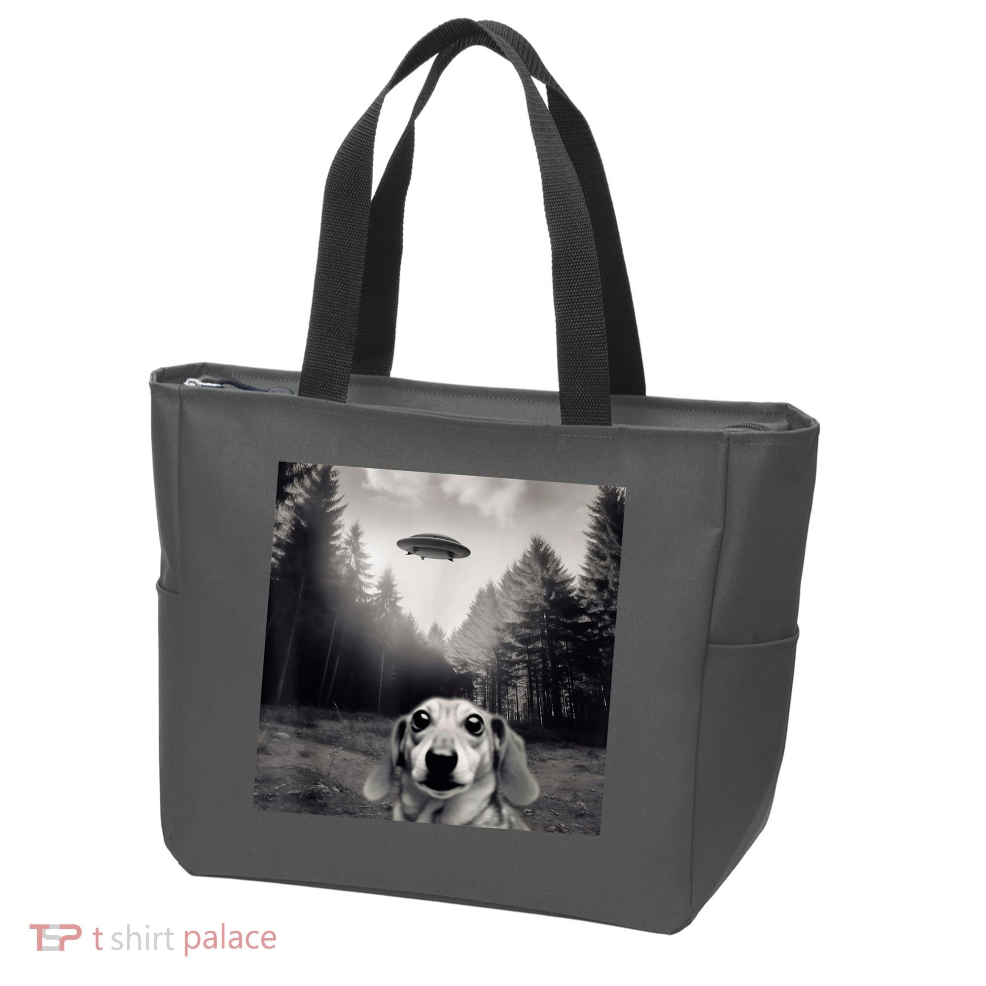 Funny Dachshund Dog Alien Ufo Gift Tote Bag