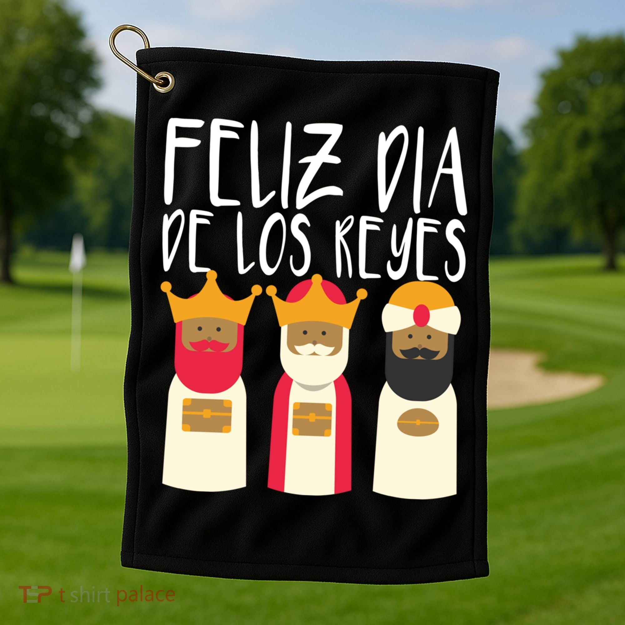 Feliz Dia De Reyes Happy Epiphany Day Three Kings Day Cute Gift Golf Towel