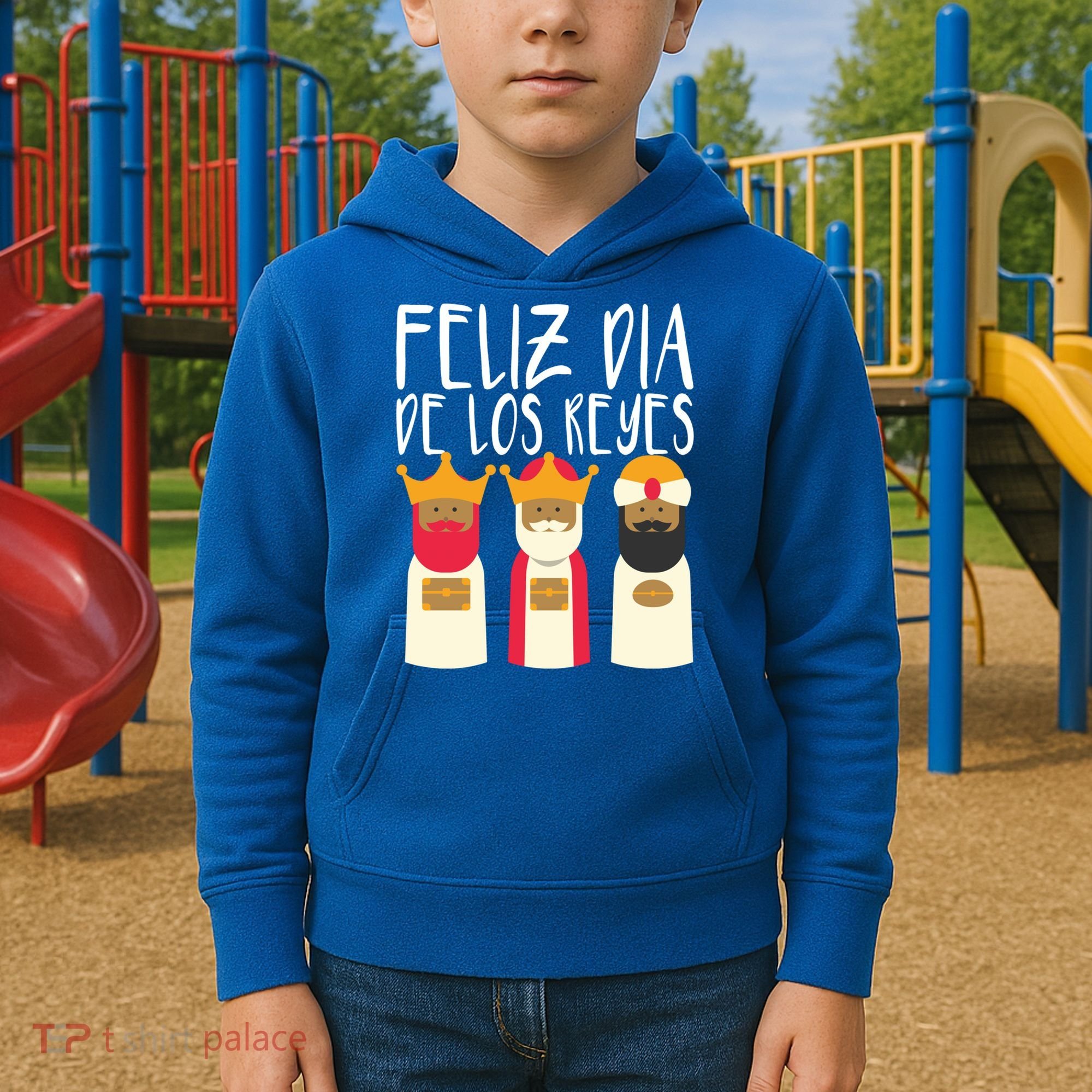 Feliz Dia De Reyes Happy Epiphany Day Three Kings Day Cute Gift Kids Hoodie