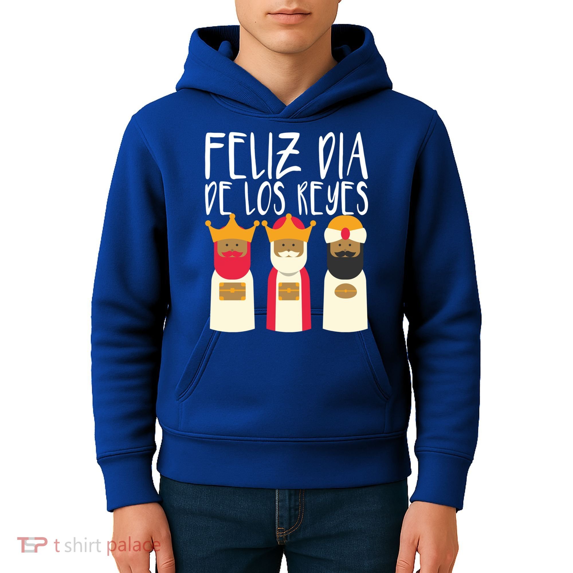 Feliz Dia De Reyes Happy Epiphany Day Three Kings Day Cute Gift Kids Hoodie