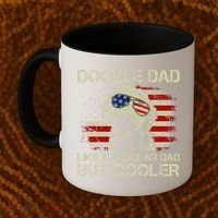 Funny Doodle Dad Goldendoodle Regular Dad But Cooler American Flag Coffee Mug thumb 2