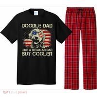 Funny Doodle Dad Goldendoodle Regular Dad But Cooler American Flag Pajama Set thumb 0