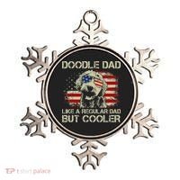 Funny Doodle Dad Goldendoodle Regular Dad But Cooler American Flag Ornament thumb 0