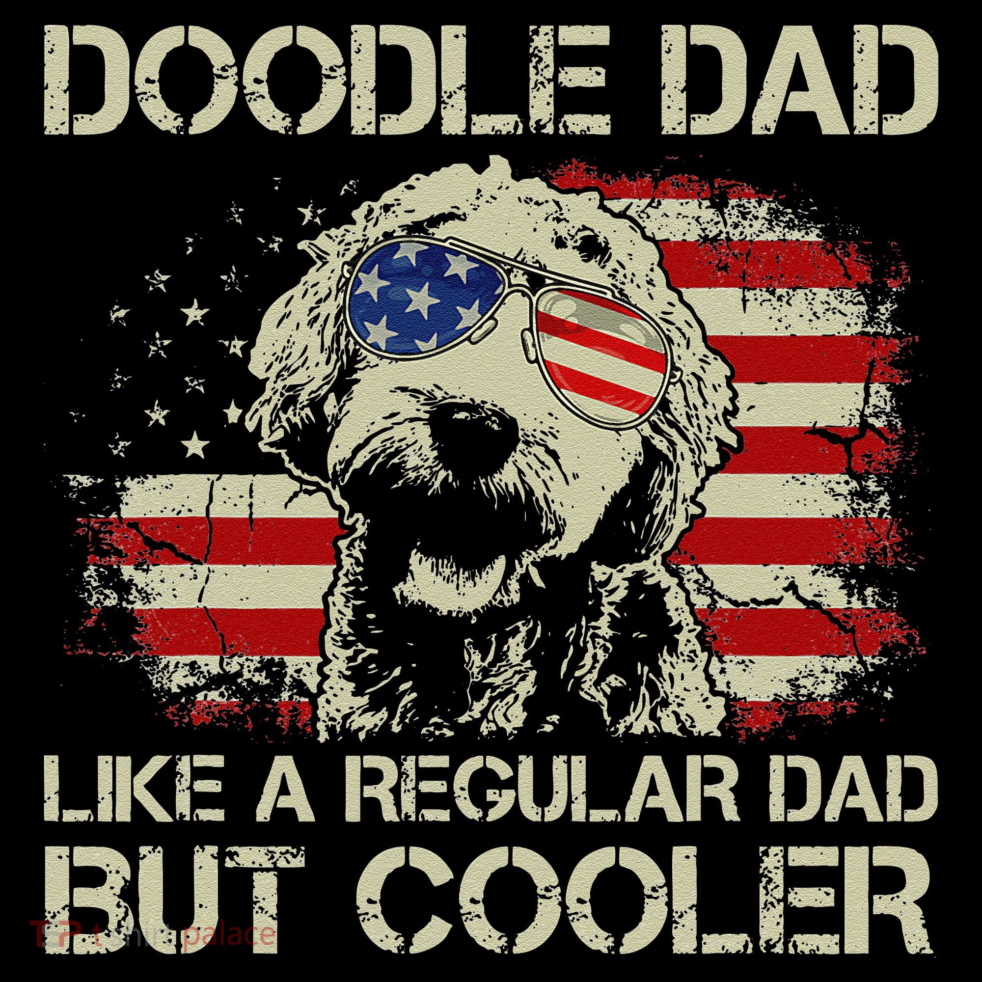 Funny Doodle Dad Goldendoodle Regular Dad But Cooler American Flag Visor