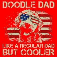 Funny Doodle Dad Goldendoodle Regular Dad But Cooler American Flag Santa Hat thumb 1