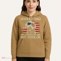 Funny Doodle Dad Goldendoodle Regular Dad But Cooler American Flag Hoodie thumb 5