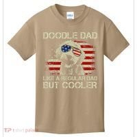 Funny Doodle Dad Goldendoodle Regular Dad But Cooler American Flag Kids T-Shirt thumb 0