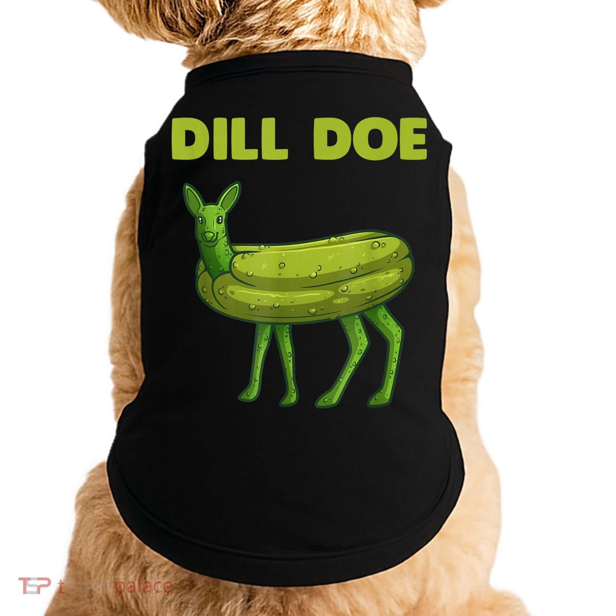 Funny Dill Doe Women Deer Green Dill Pickle Veggie Lover Doggie Tank