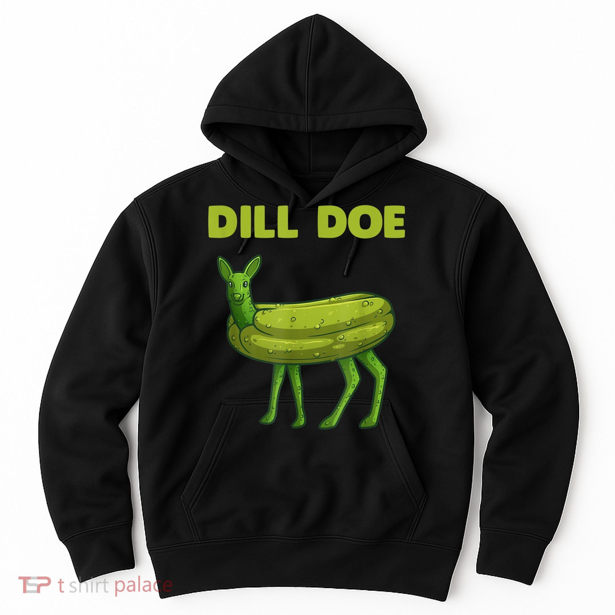 Funny Dill Doe Women Deer Green Dill Pickle Veggie Lover Hoodie