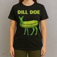 Funny Dill Doe Women Deer Green Dill Pickle Veggie Lover T-Shirt thumb 4