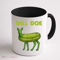 Funny Dill Doe Women Deer Green Dill Pickle Veggie Lover Coffee Mug thumb 1
