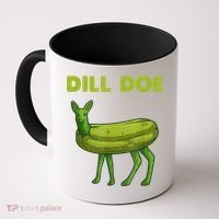 Funny Dill Doe Women Deer Green Dill Pickle Veggie Lover Coffee Mug thumb 0