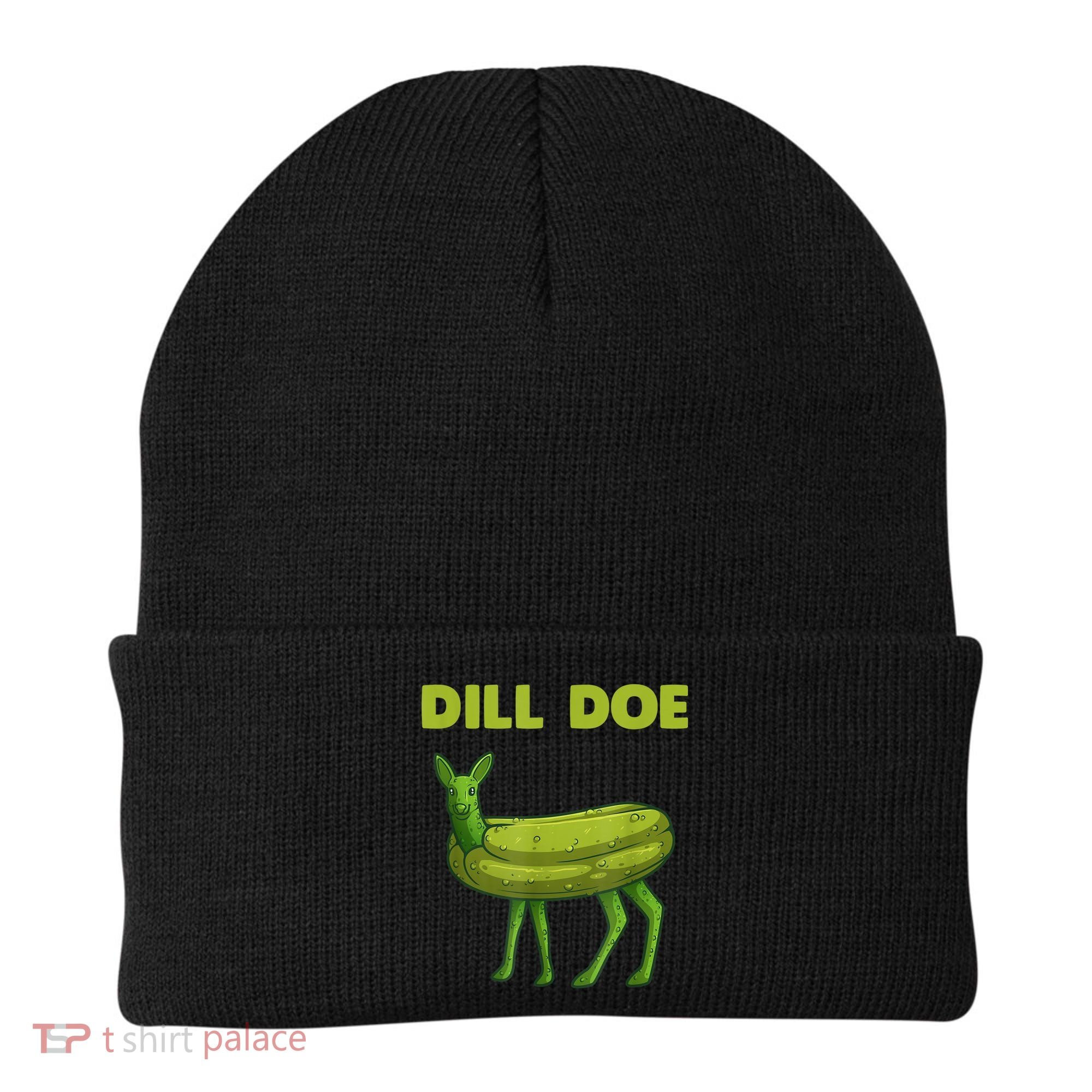 Funny Dill Doe Women Deer Green Dill Pickle Veggie Lover Beanie