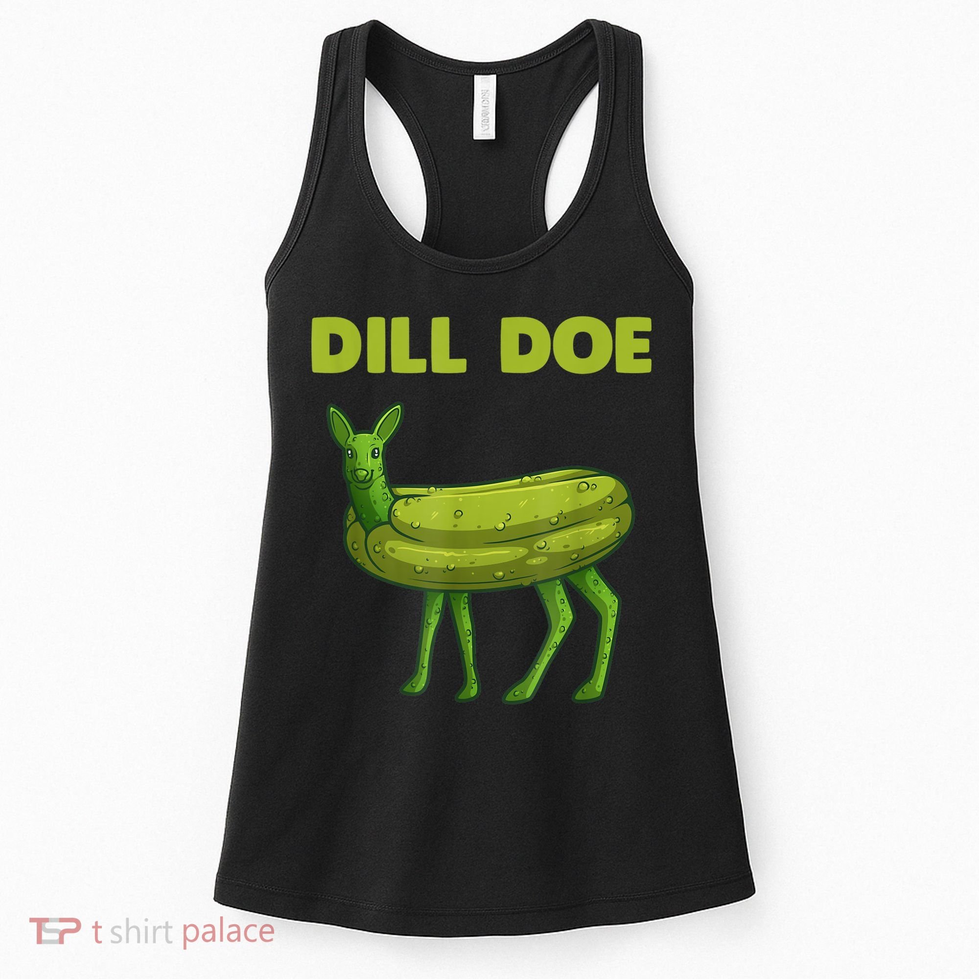 Funny Dill Doe Women Deer Green Dill Pickle Veggie Lover Women's Tank Top