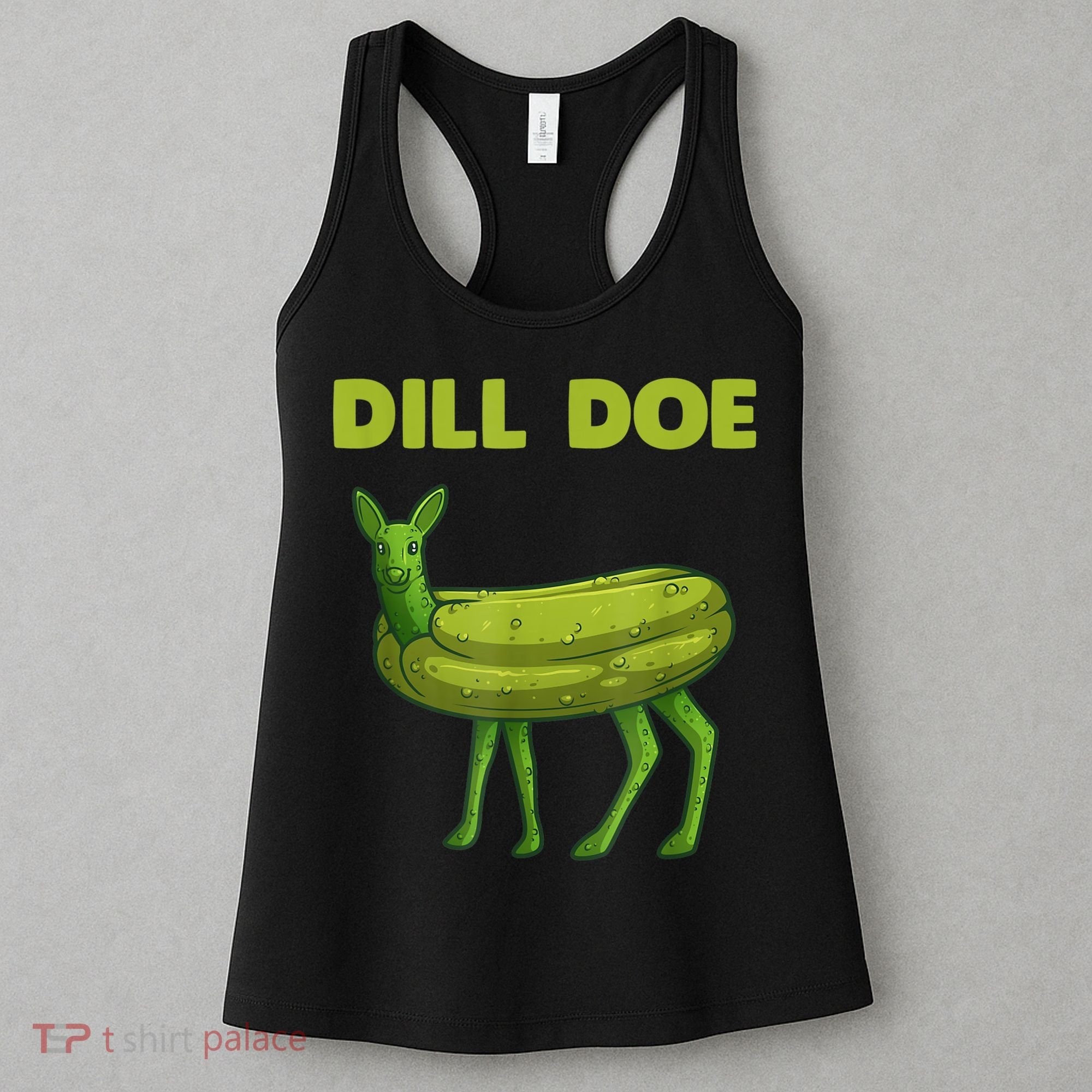 Funny Dill Doe Women Deer Green Dill Pickle Veggie Lover Women's Tank Top