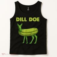 Funny Dill Doe Women Deer Green Dill Pickle Veggie Lover Tank Top thumb 2