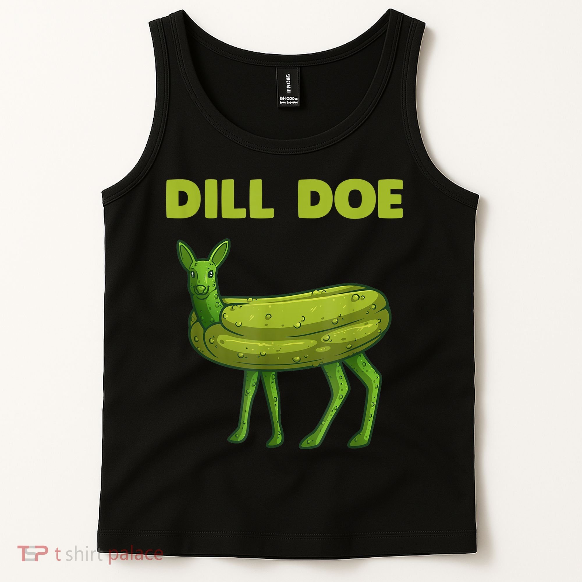 Funny Dill Doe Women Deer Green Dill Pickle Veggie Lover Tank Top