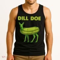 Funny Dill Doe Women Deer Green Dill Pickle Veggie Lover Tank Top thumb 3