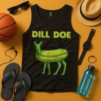 Funny Dill Doe Women Deer Green Dill Pickle Veggie Lover Tank Top thumb 4