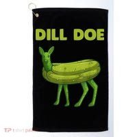 Funny Dill Doe Women Deer Green Dill Pickle Veggie Lover Golf Towel thumb 0