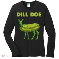 Funny Dill Doe Women Deer Green Dill Pickle Veggie Lover Women's Long Sleeve Shirt thumb 0