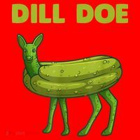 Funny Dill Doe Women Deer Green Dill Pickle Veggie Lover Santa Hat thumb 1