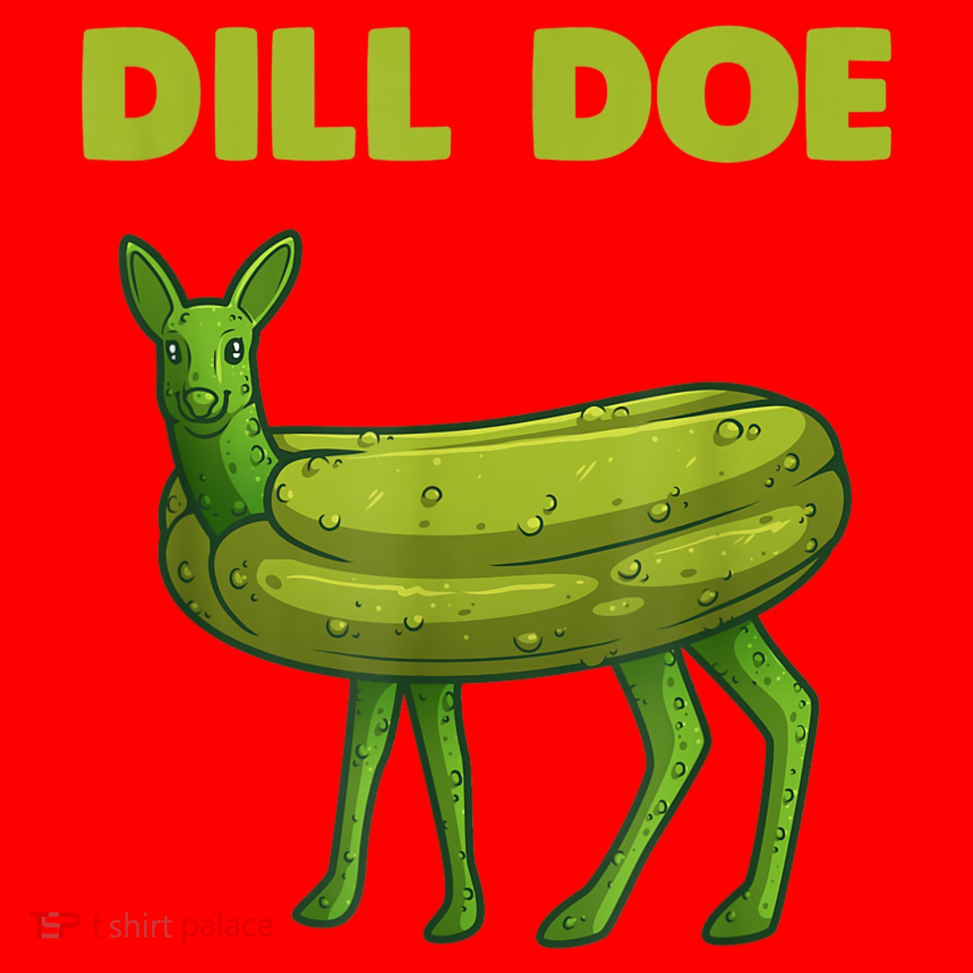 Funny Dill Doe Women Deer Green Dill Pickle Veggie Lover Santa Hat