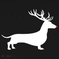 Funny Dachshund Dog Christmas Wiener Reindeer Antler Xmas Gift Women's Hoodie thumb 2