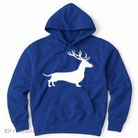 Funny Dachshund Dog Christmas Wiener Reindeer Antler Xmas Gift Hoodie thumb 0