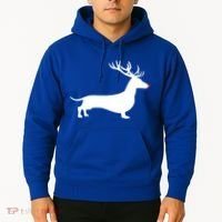 Funny Dachshund Dog Christmas Wiener Reindeer Antler Xmas Gift Hoodie thumb 2