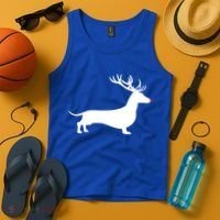 Funny Dachshund Dog Christmas Wiener Reindeer Antler Xmas Gift Tank Top thumb 4