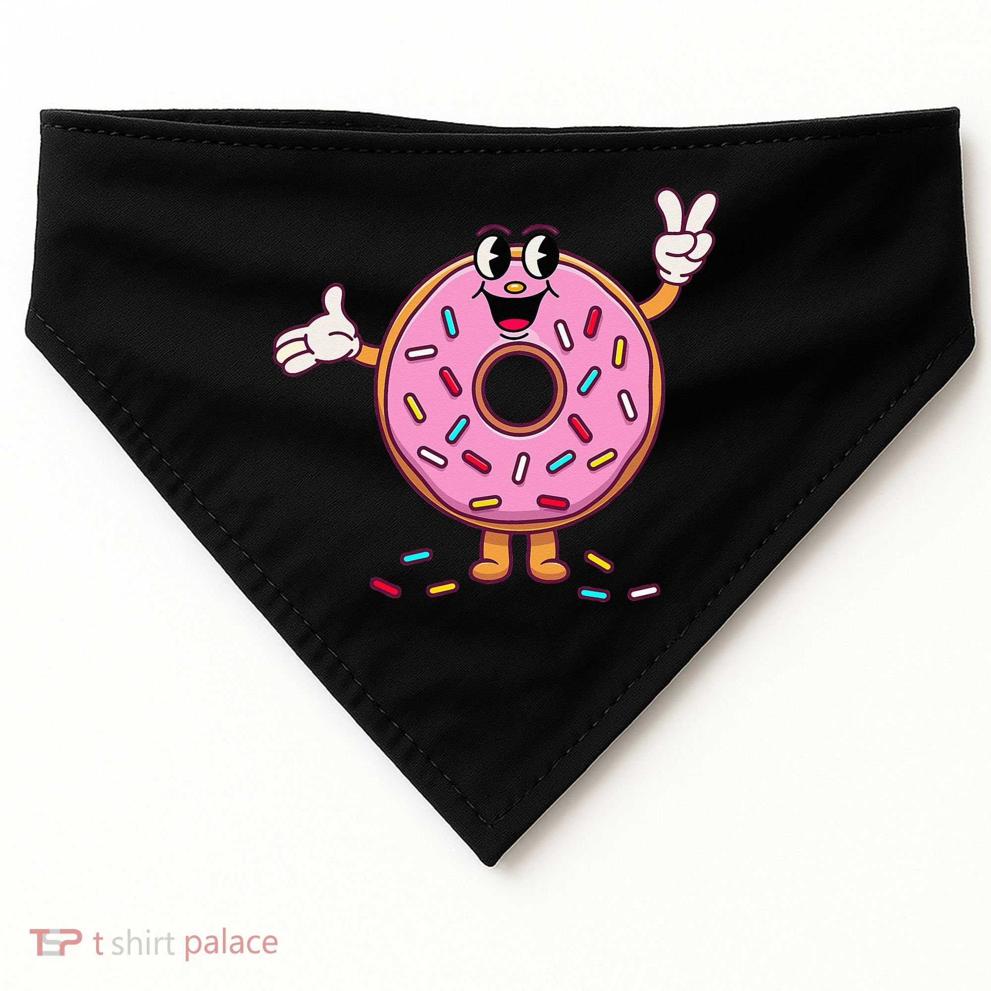 Funny Donut Donut Sprinkles USA-Made Doggie Bandana