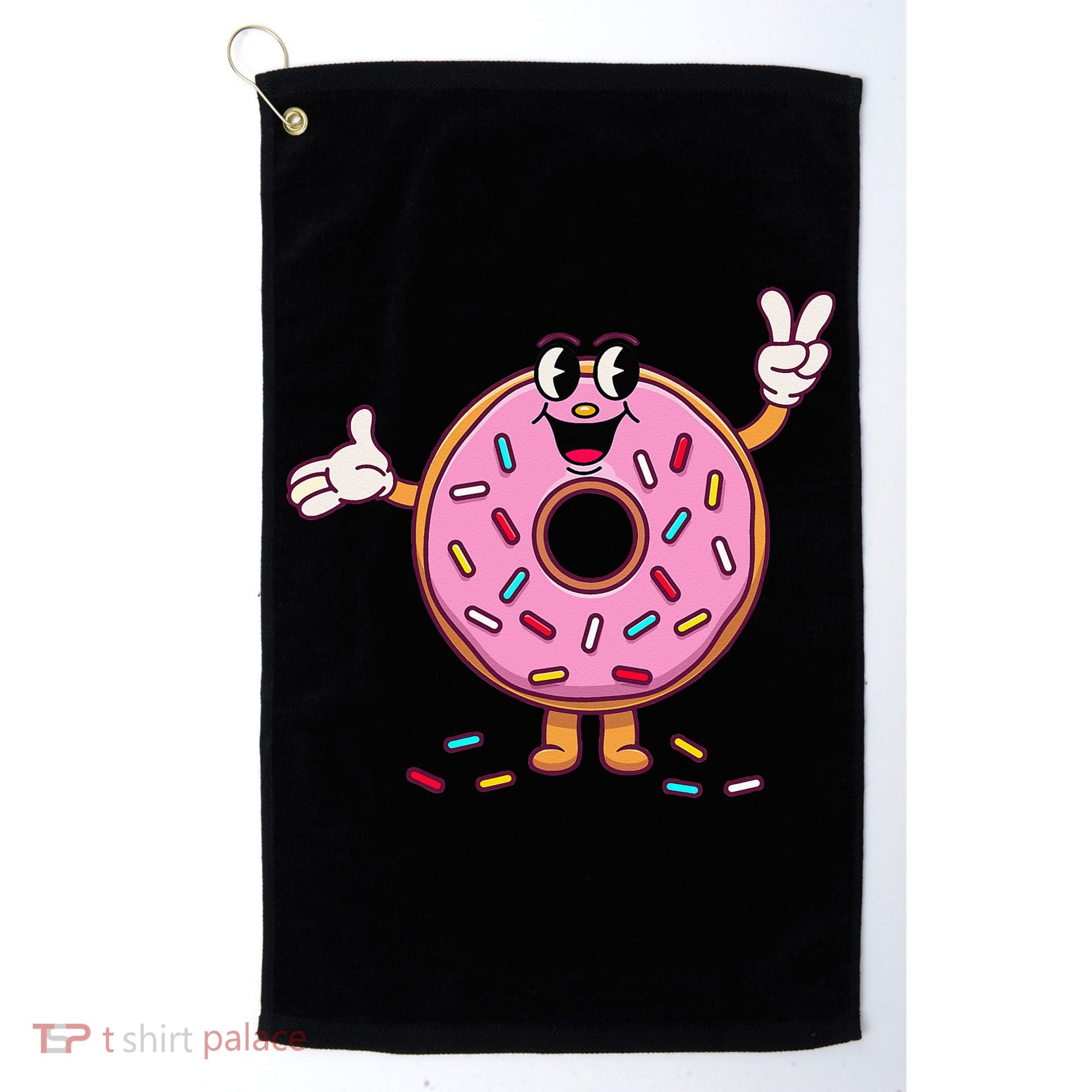 Funny Donut Donut Sprinkles Golf Towel