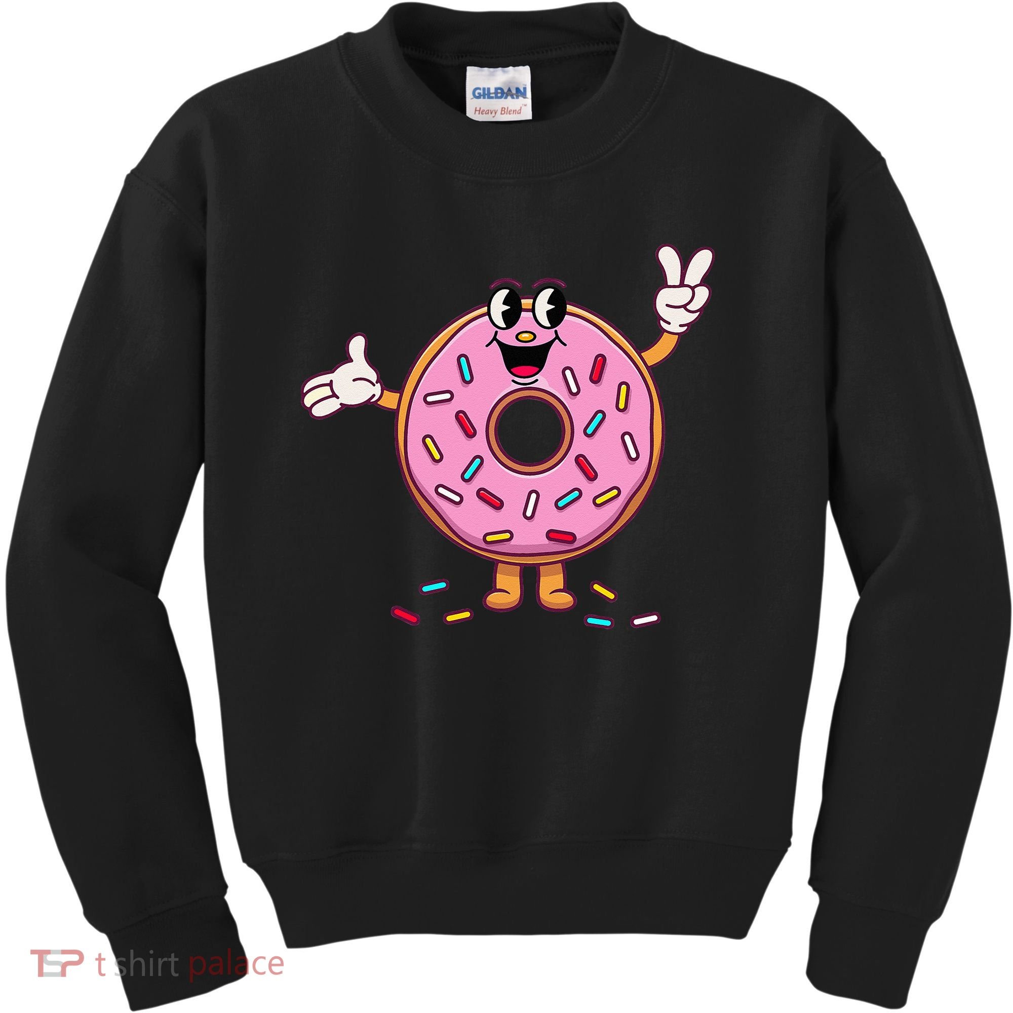 Funny Donut Donut Sprinkles Kids Sweatshirt