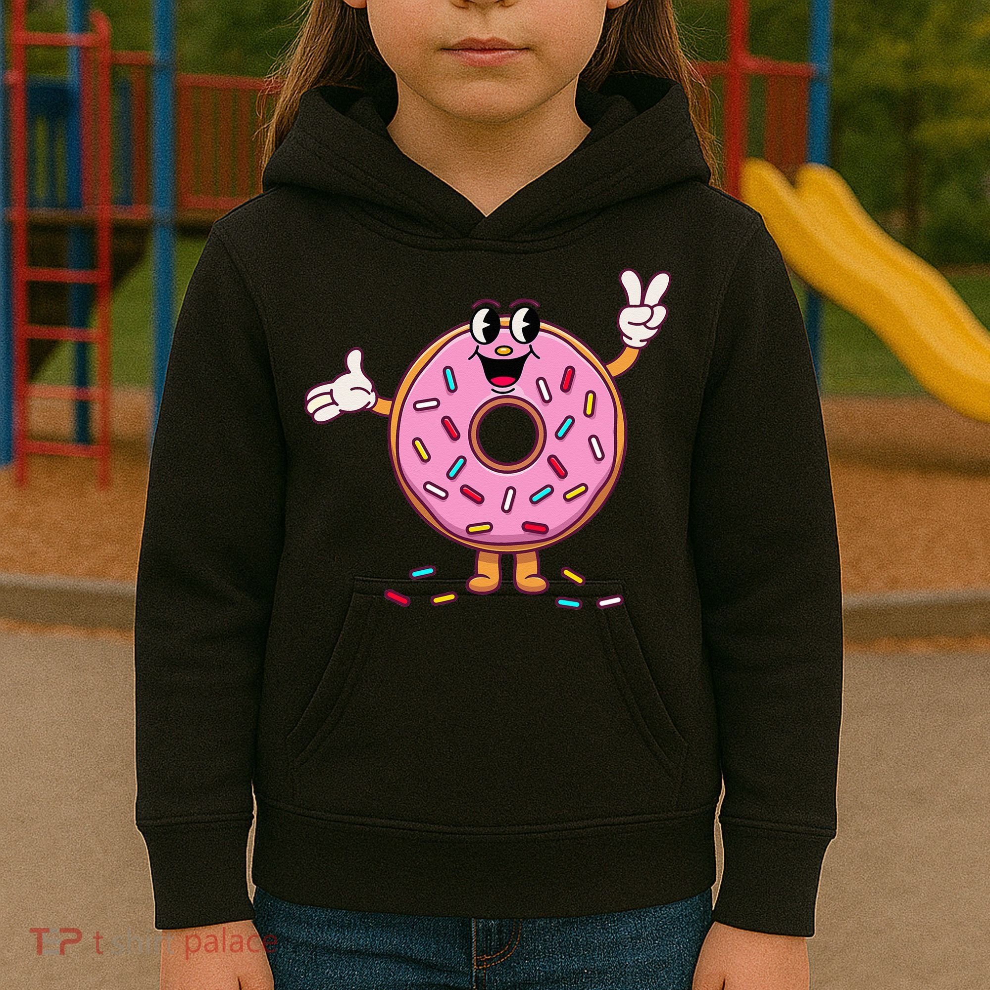 Funny Donut Donut Sprinkles Kids Hoodie